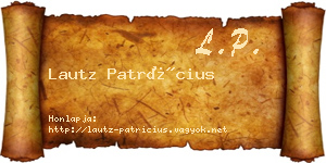 Lautz Patrícius névjegykártya
